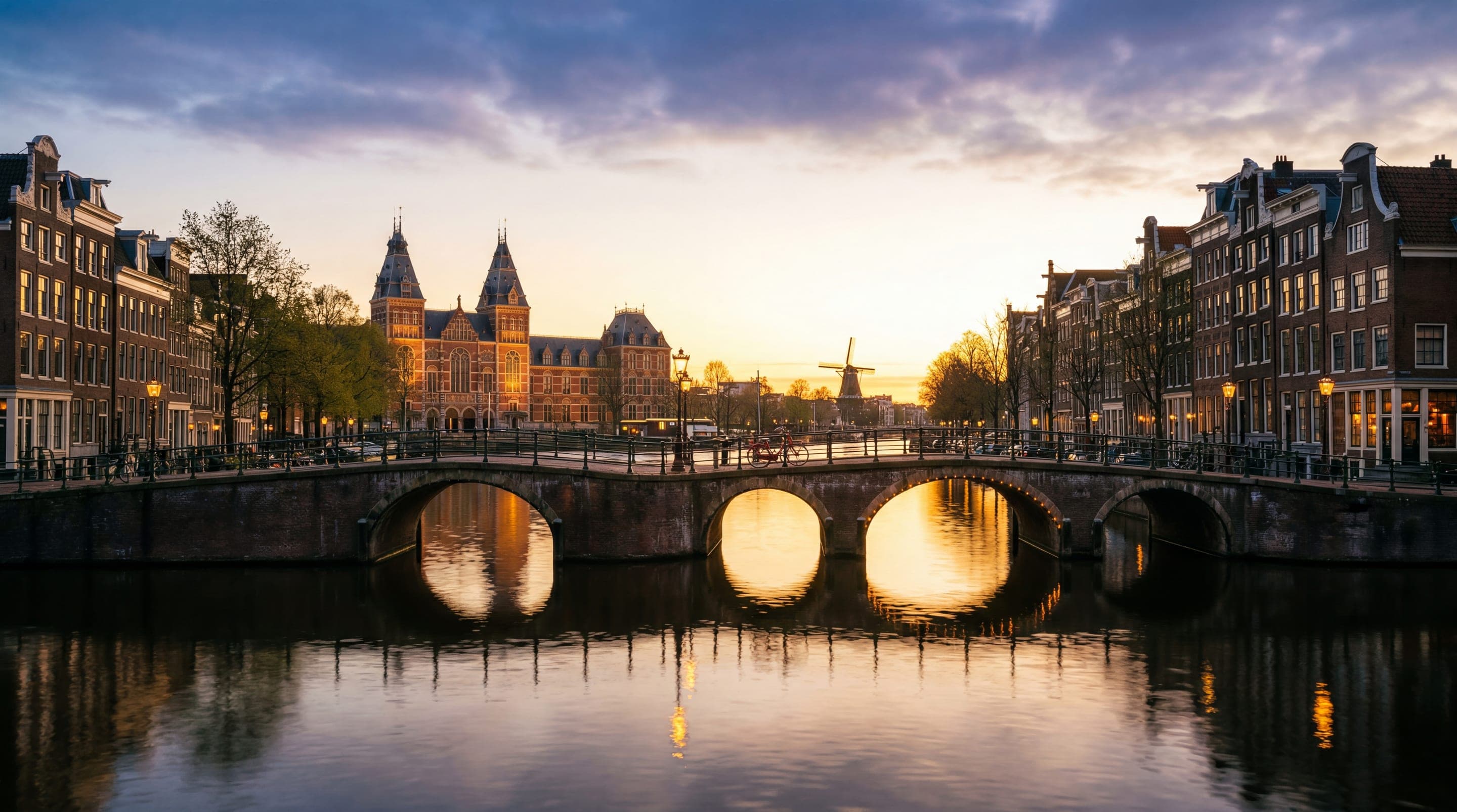 Amsterdam canals and historic houses in the Netherlands
